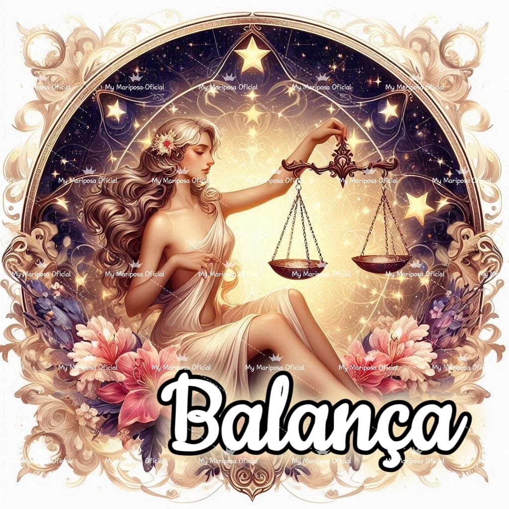 Tela Símbolo do Zodíaco Balança 50x50cm - 2091
