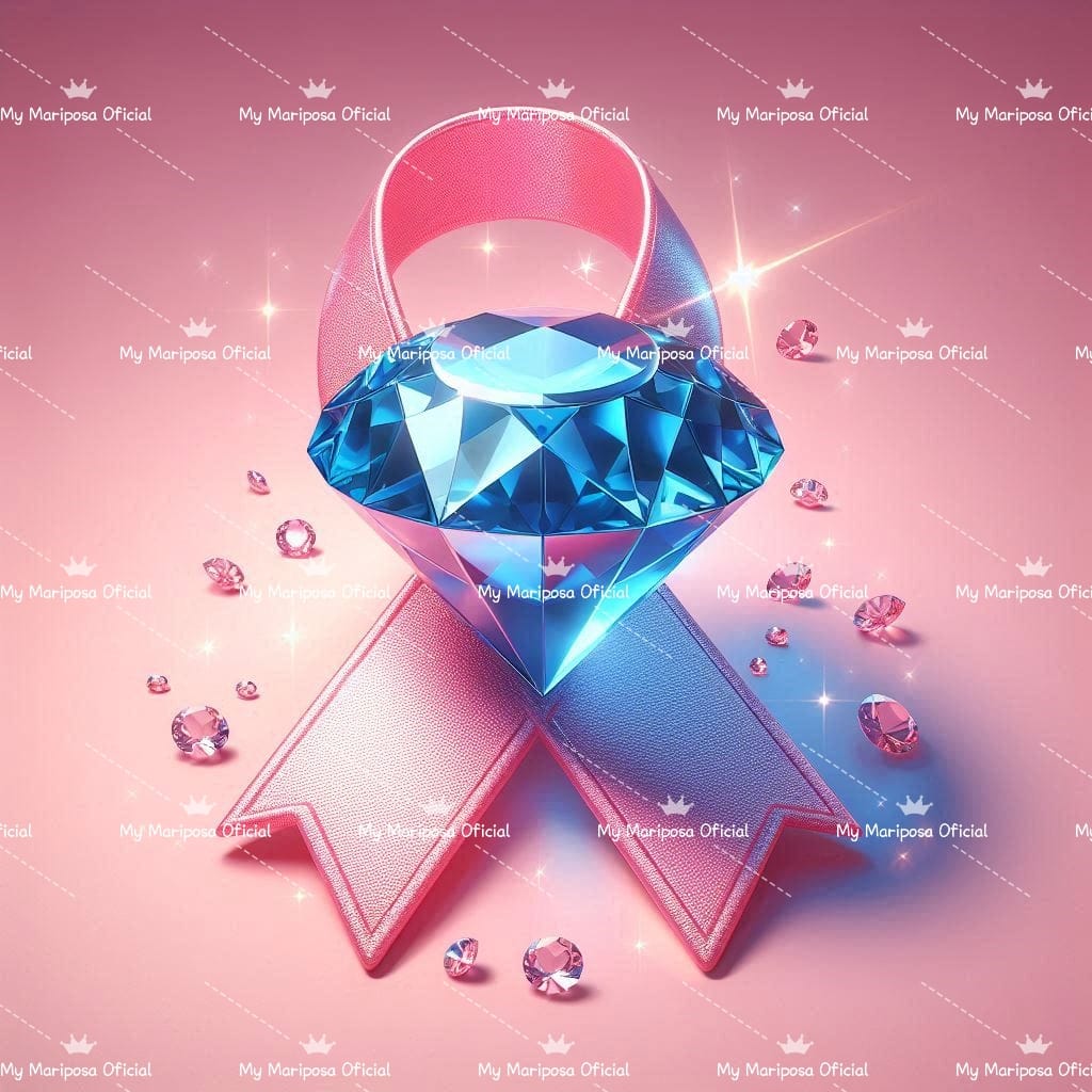 Tela Diamante Grande e Pequenos de Outubro Rosa 50x50cm - 2128