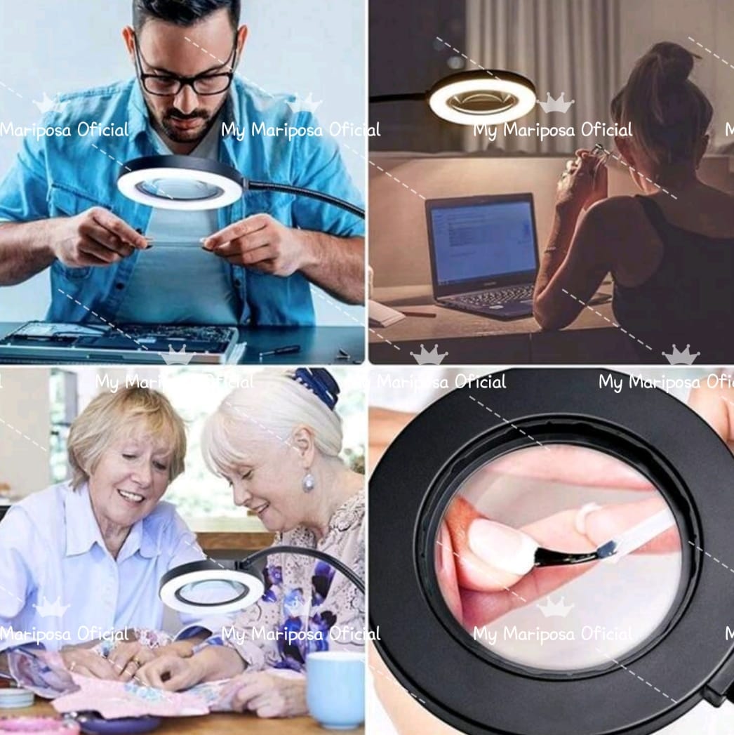 Candeeiro de Mesa com Lupa