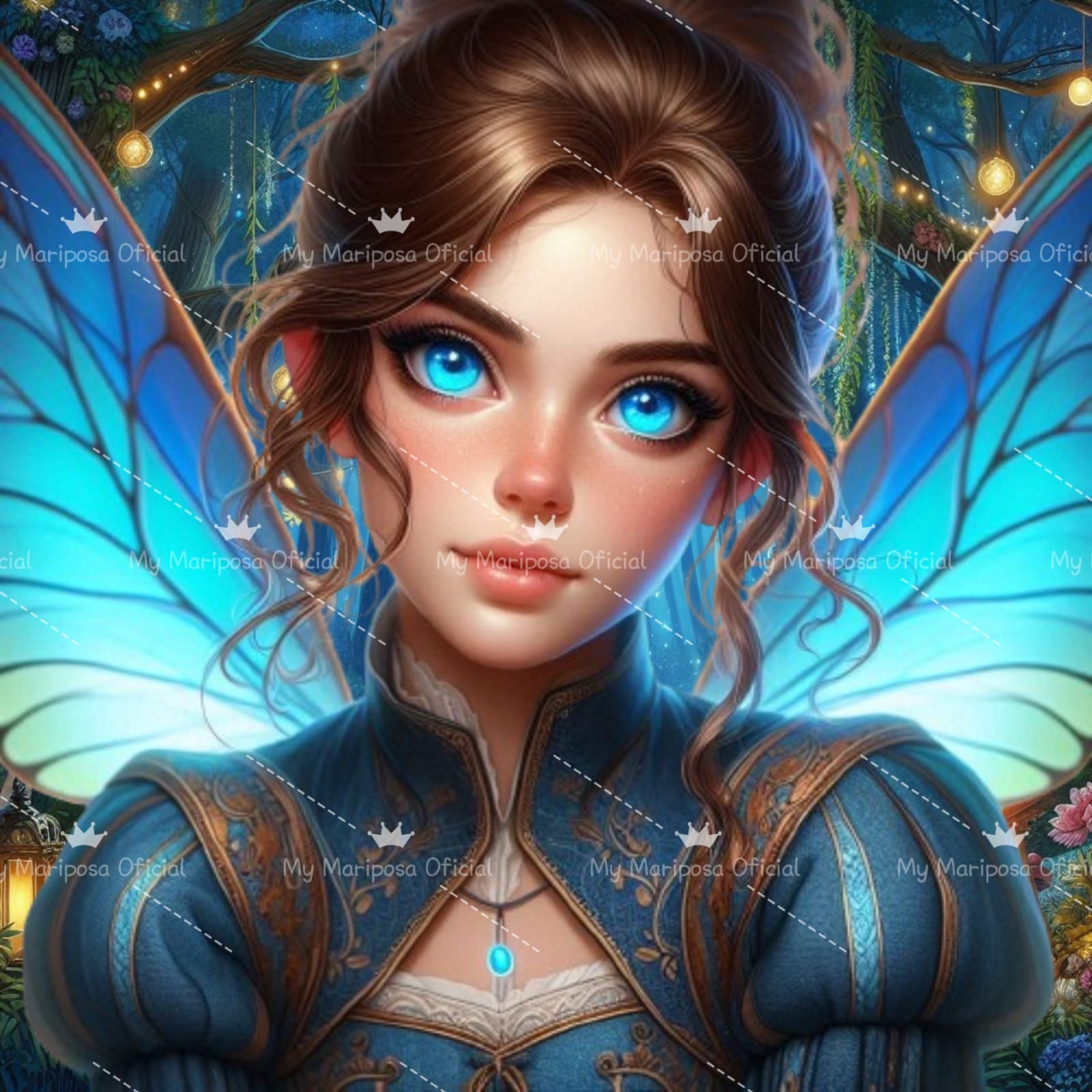 Tela Fada Brilhante 50x50cm - 2135