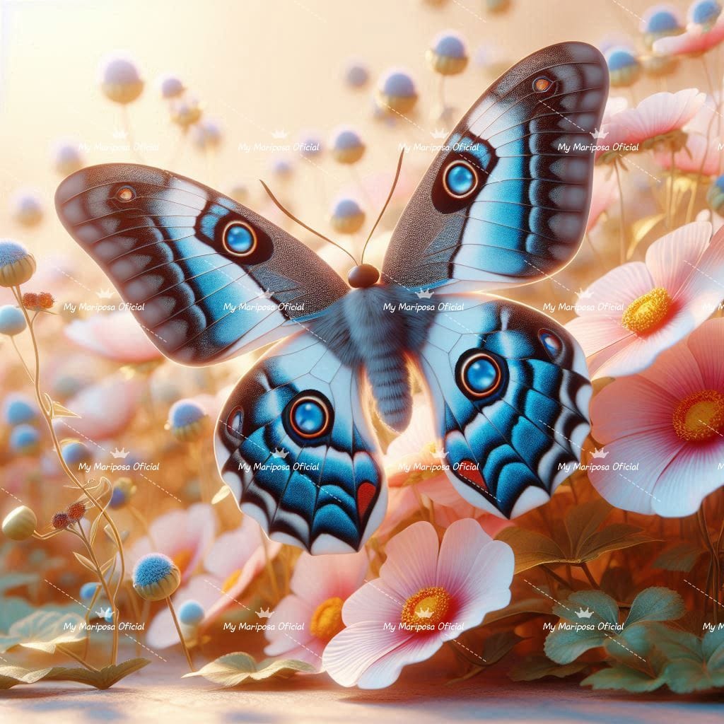 Tela Linda Borboleta no Campo 50x50cm - 2142