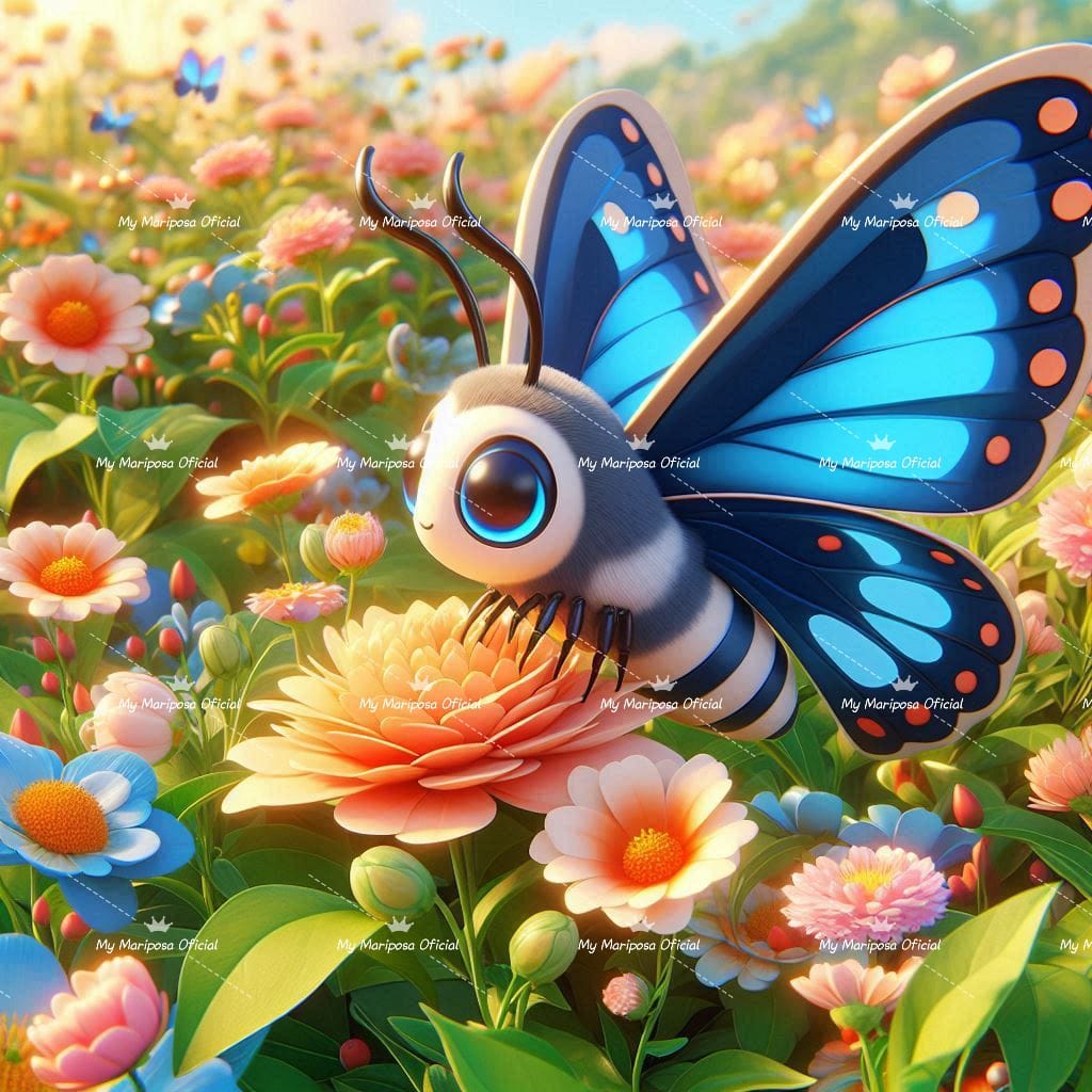 Tela Borboleta Olhos Grandes 50x50cm - 2148