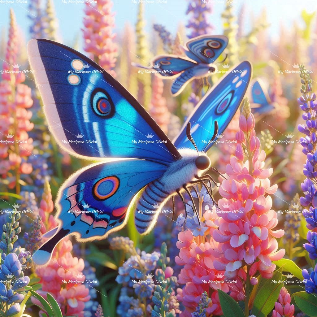 Tela Borboletas no Campo 50x50cm - 2149