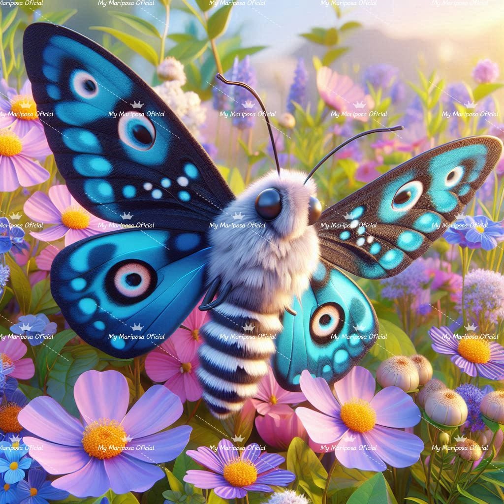 Tela Grande Borboleta no Campo 50x50cm - 2150