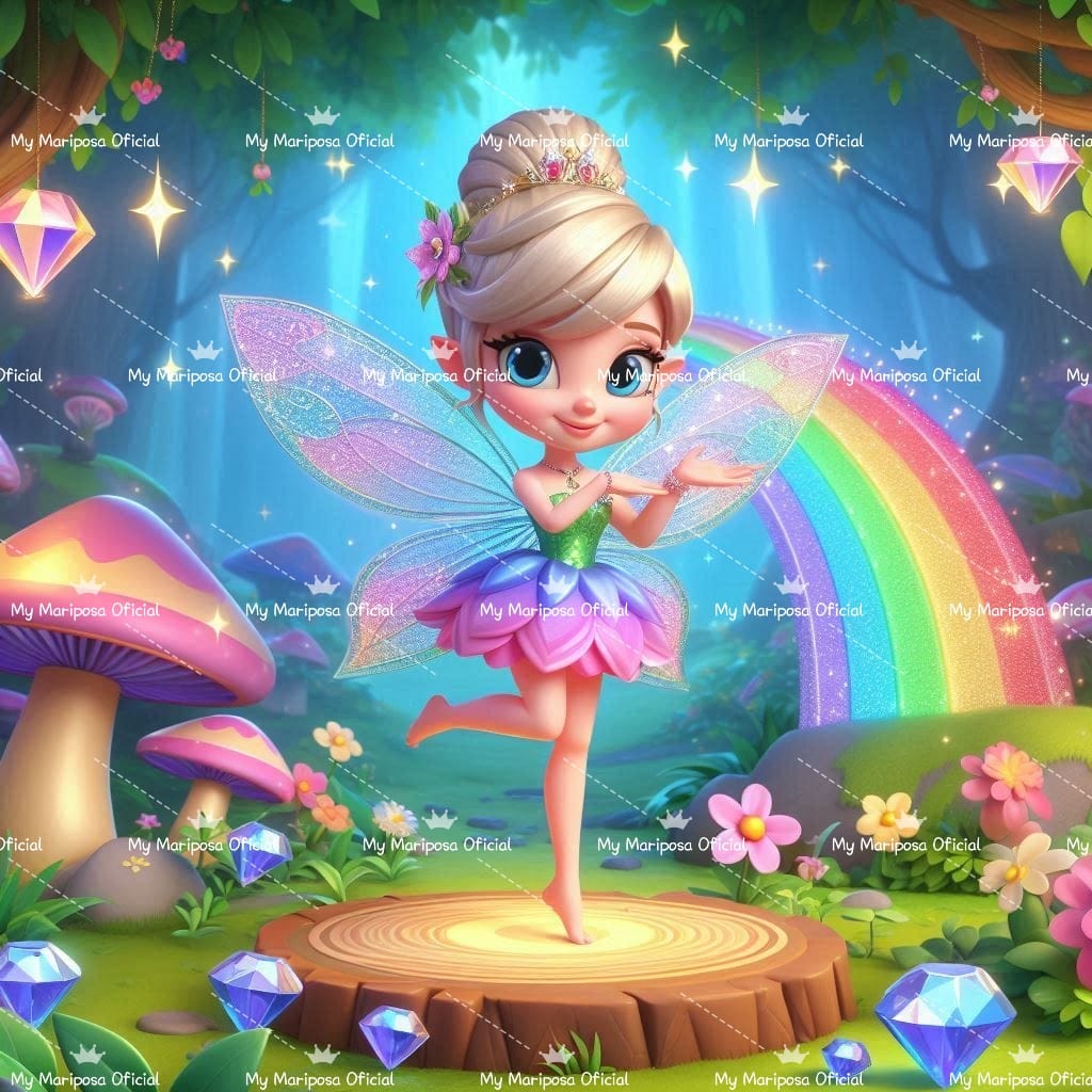 Tela Linda Fada Mágica 50x50cm - 2160