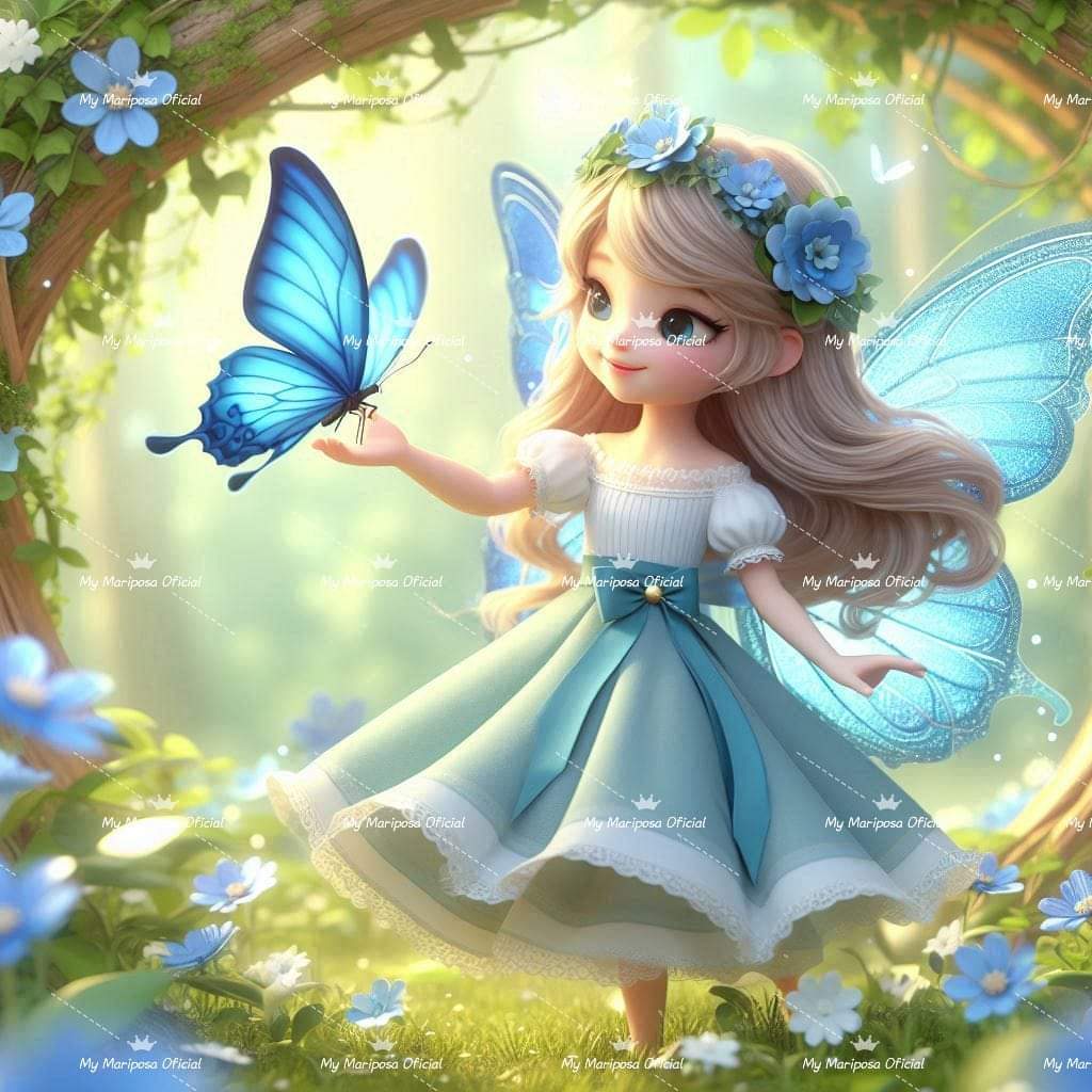 Tela Fada na Floresta Mágica 40x40cm - 2190