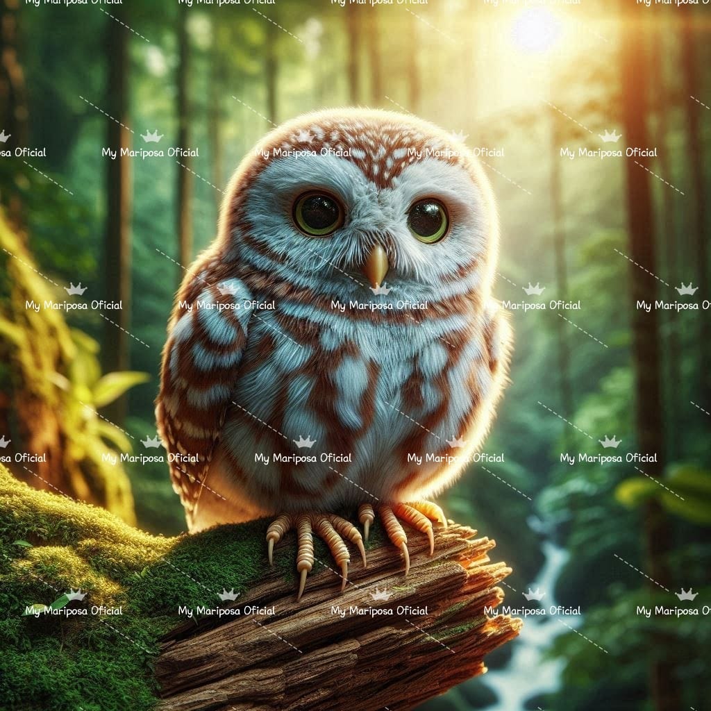 Tela Coruja Bebé 40x40cm - 2193