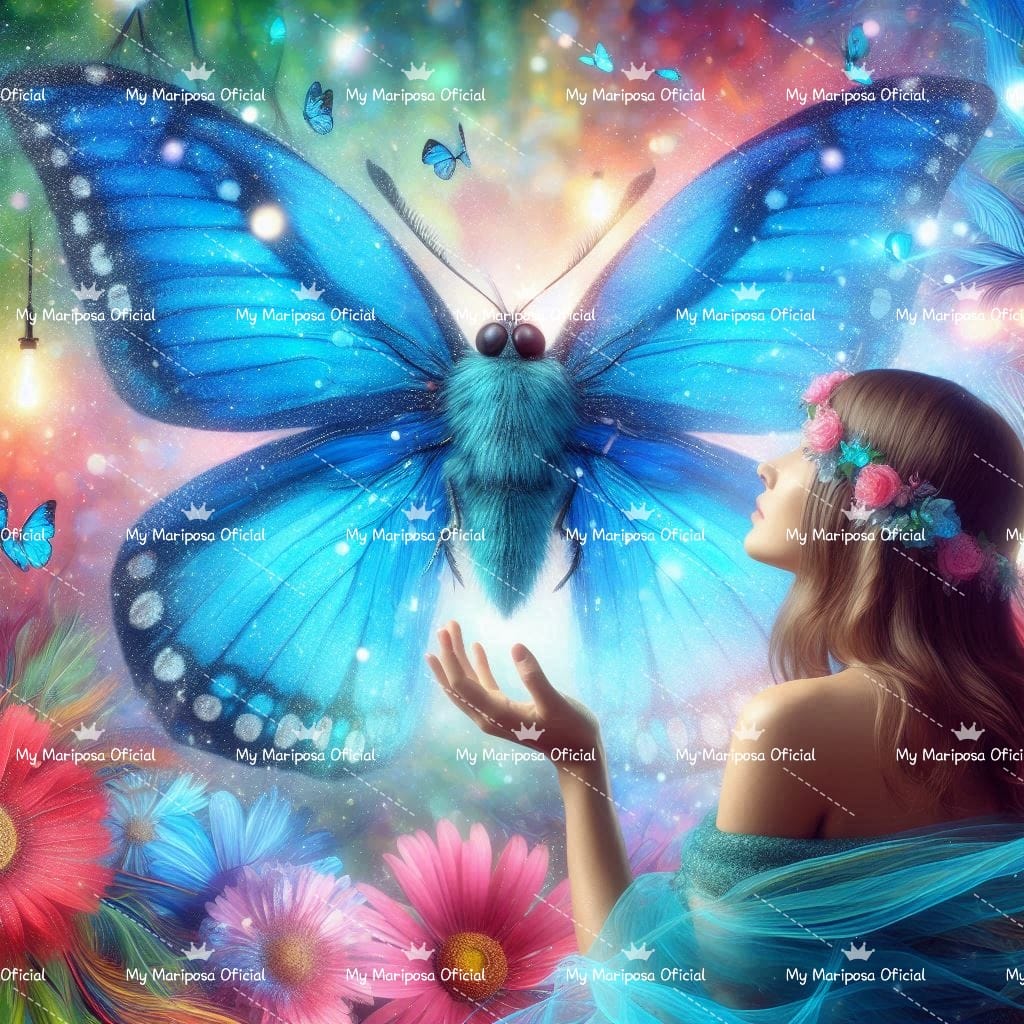 Tela Borboleta do Amor 50x50cm - 2227