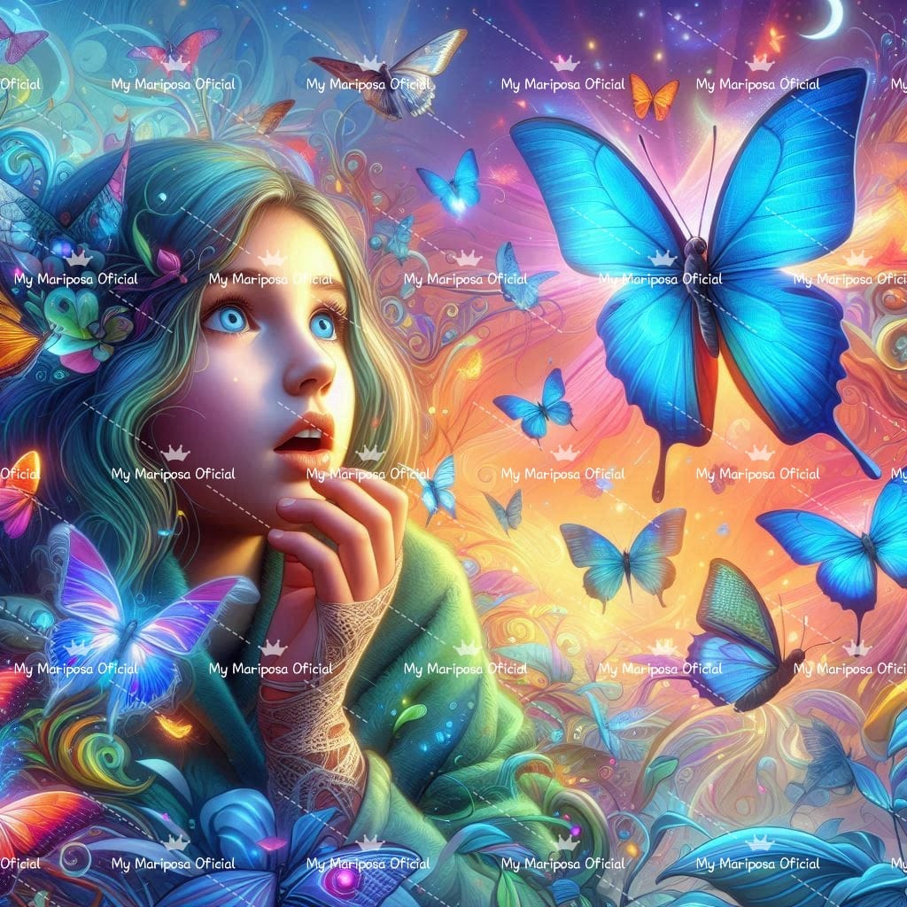 Tela Menina surpreendida 50x50cm - 2229