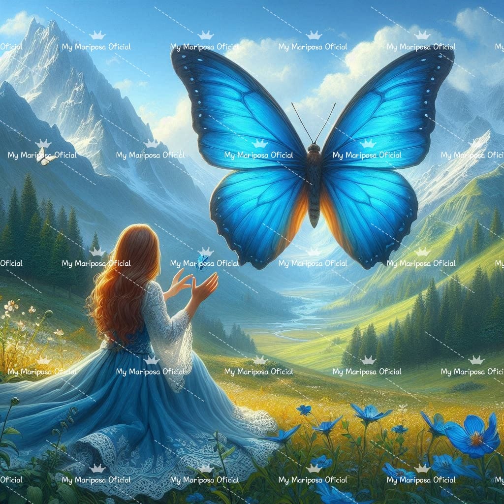 Tela Mariposa nas Montanhas 50x50cm - 2230