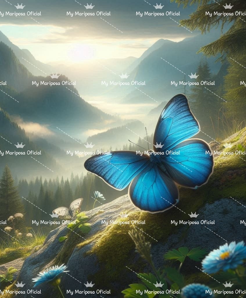 Tela Borboleta nas Montanhas 40x50cm - 2232