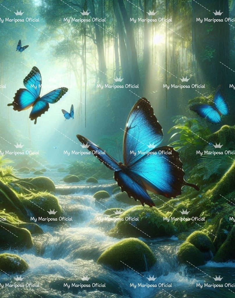 Tela Borboleta no Riacho 40x50cm - 2233