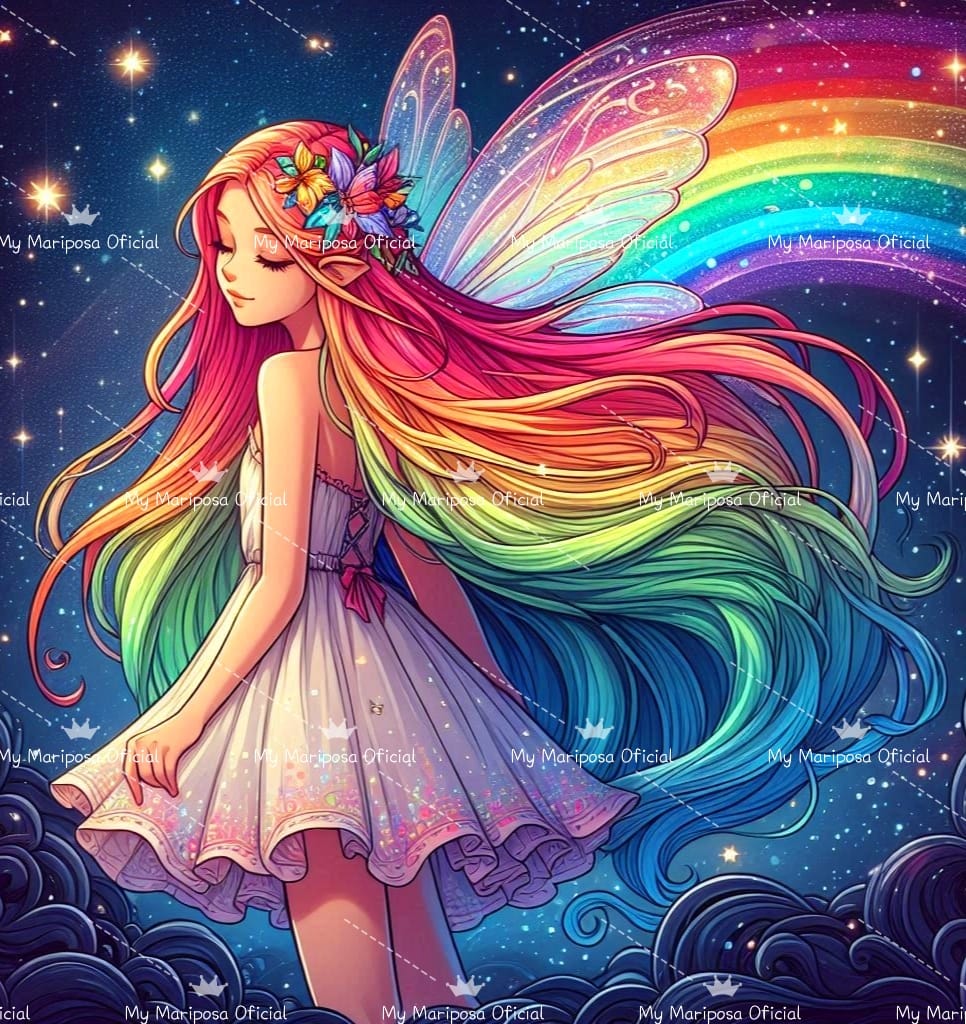 Tela Fada Saia Rosa 50x50cm - 2240