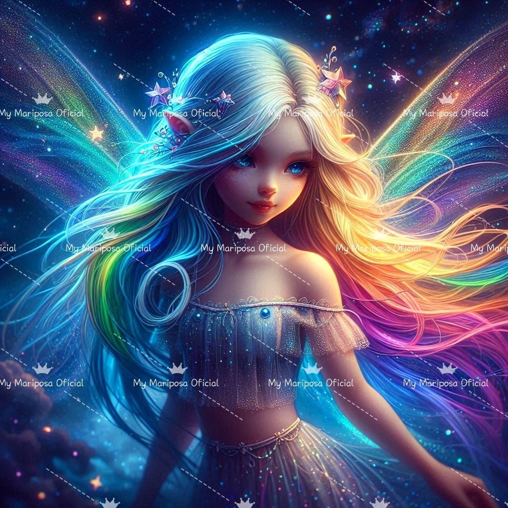 Tela Fada Estrela 50x50cm - 2245