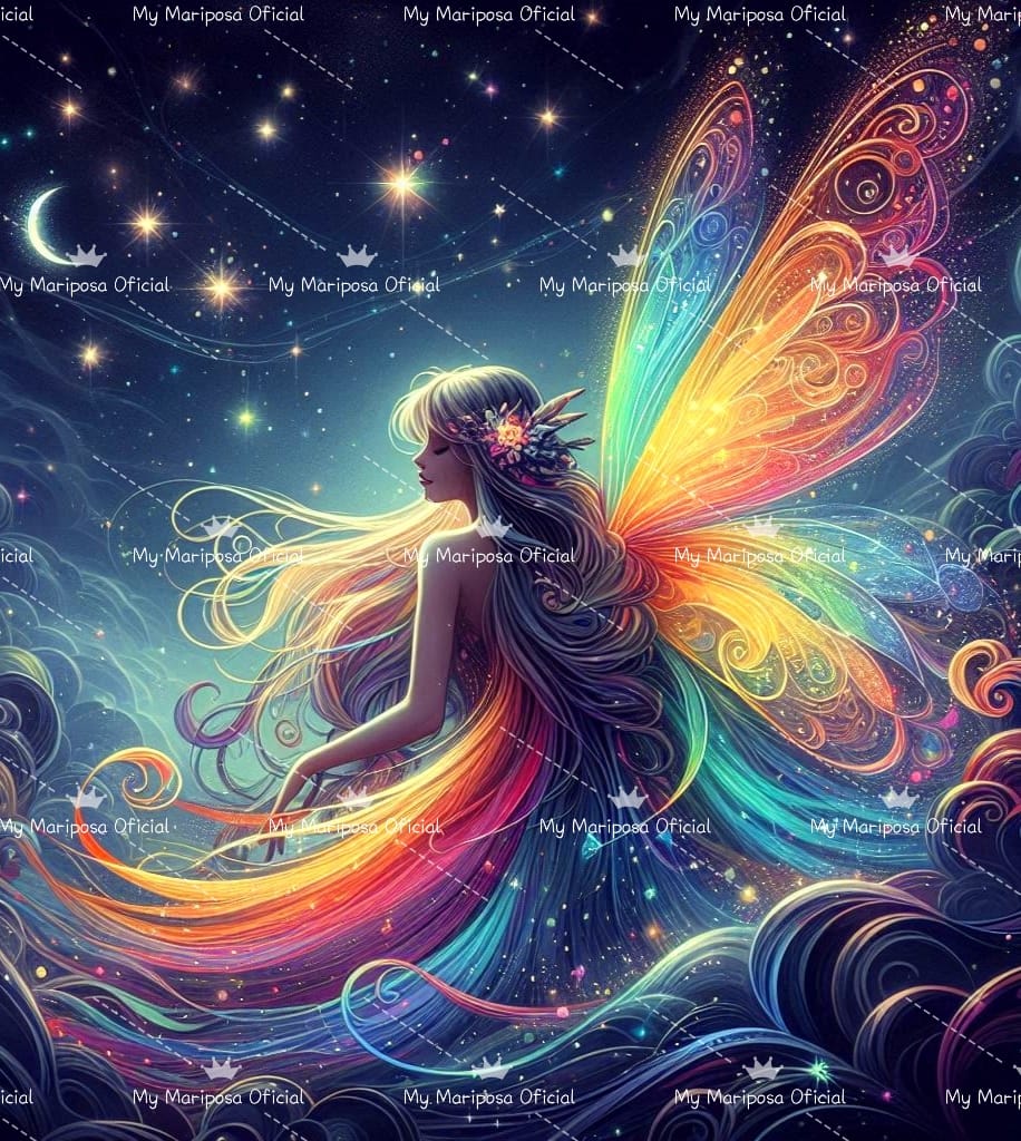 Tela Fada da Lua 40x50cm - 2254