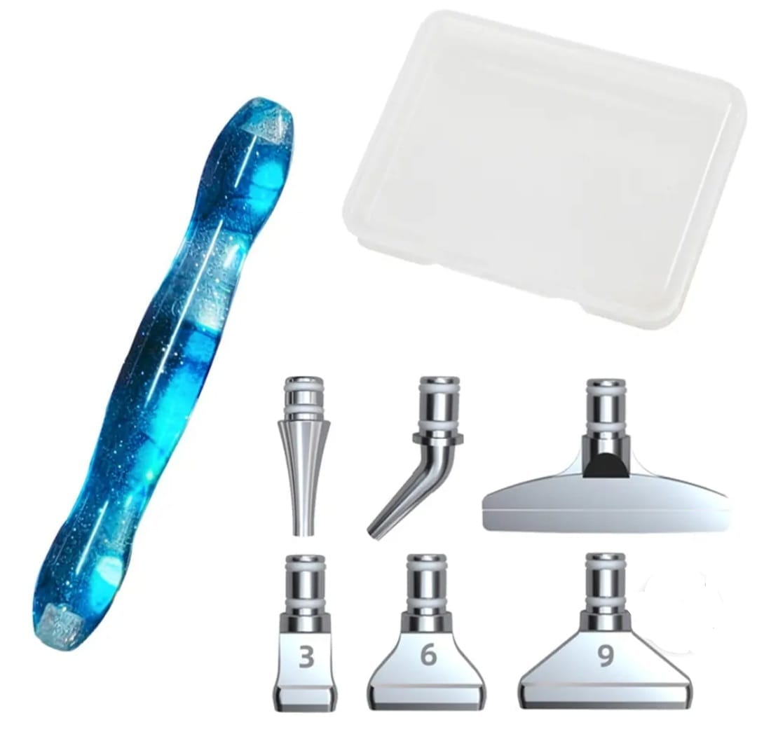 Caneta em Resina Grossa ( com estojo com 6 Pontas de Metal)