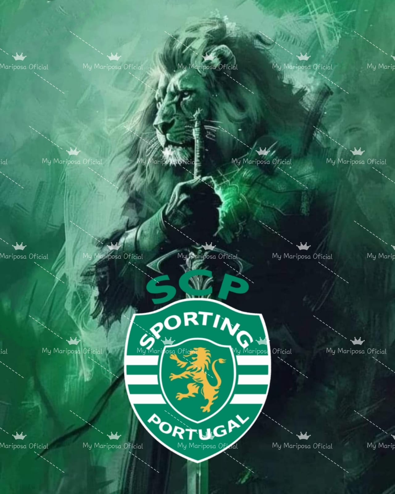 Tela Clube Futebol Sporting 50x70cm - 2258