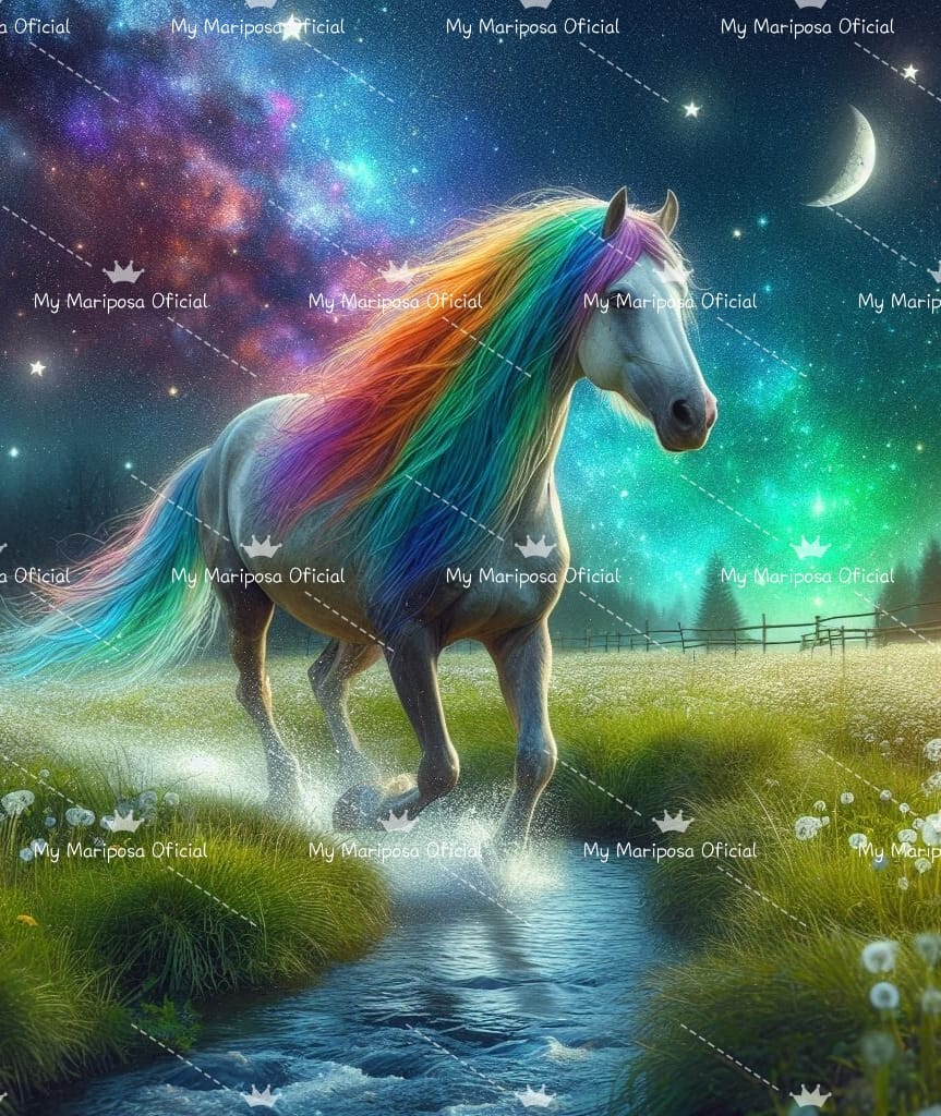 Tela Cavalo a Galopar sobre a Agua 40x50cm - 2277