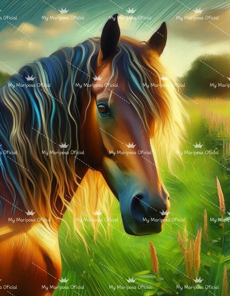 Tela Cavalo Castanho 40x50cm - 2283