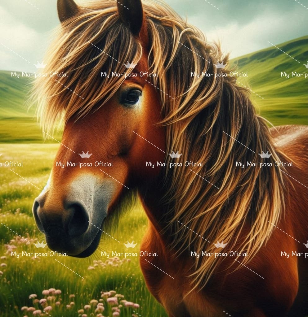 Tela Cavalo Achocolatado 50x50cm - 2284