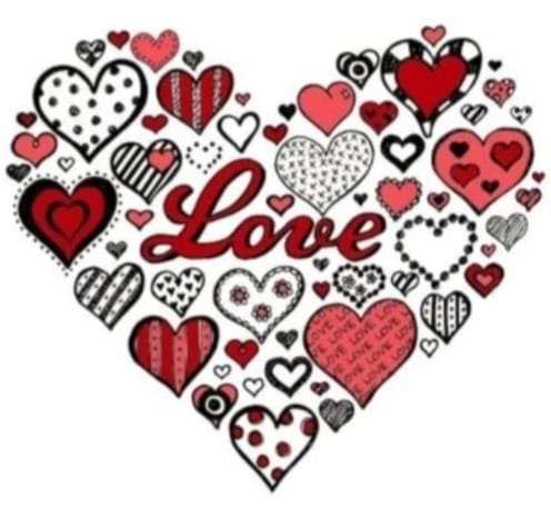 Tela Coração Love 30x30cm Diamantes Redondos Pó de Fada