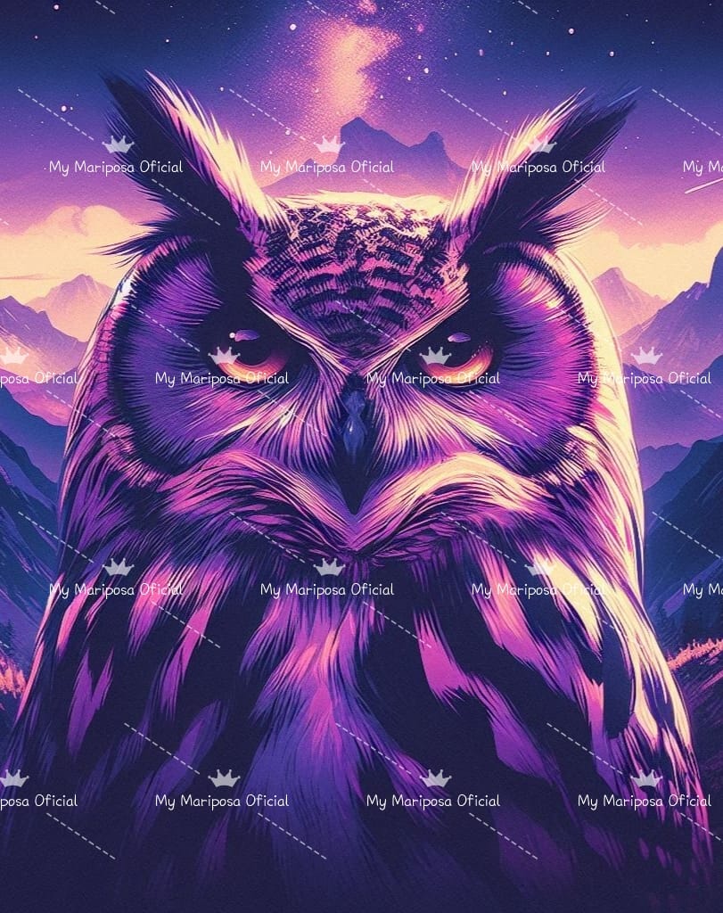 Tela Coruja Roxa 40x50cm - 2288