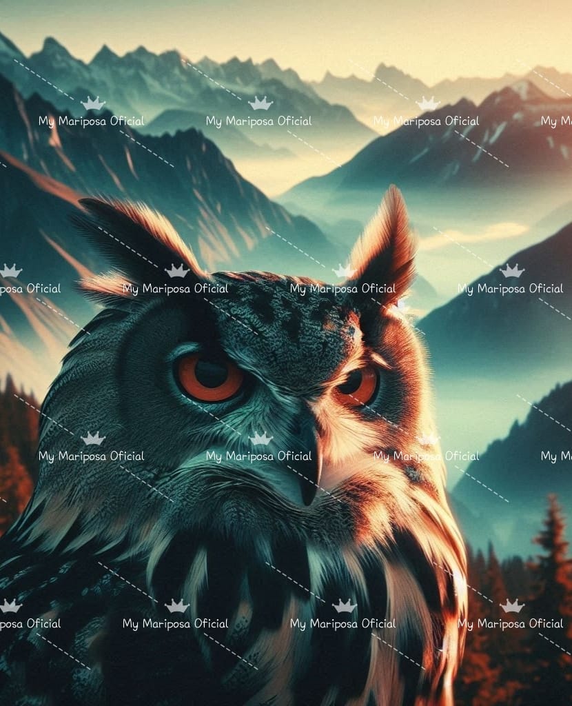 Tela Coruja no Nevoeiro 40x50cm - 2293