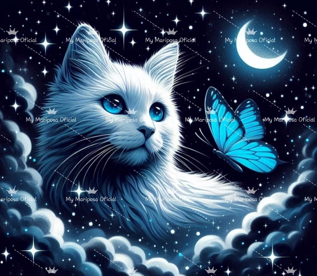 Tela Gato Branquinho 50x50cm - 2306