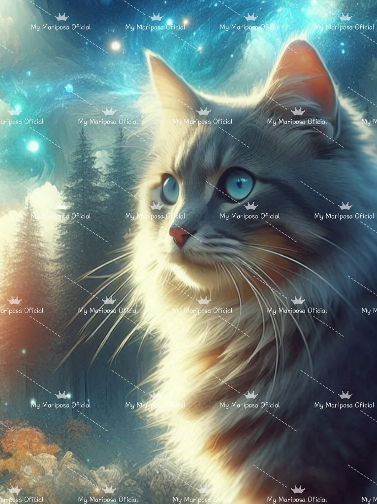 Tela Gato Joaninha 50x70cm - 2315