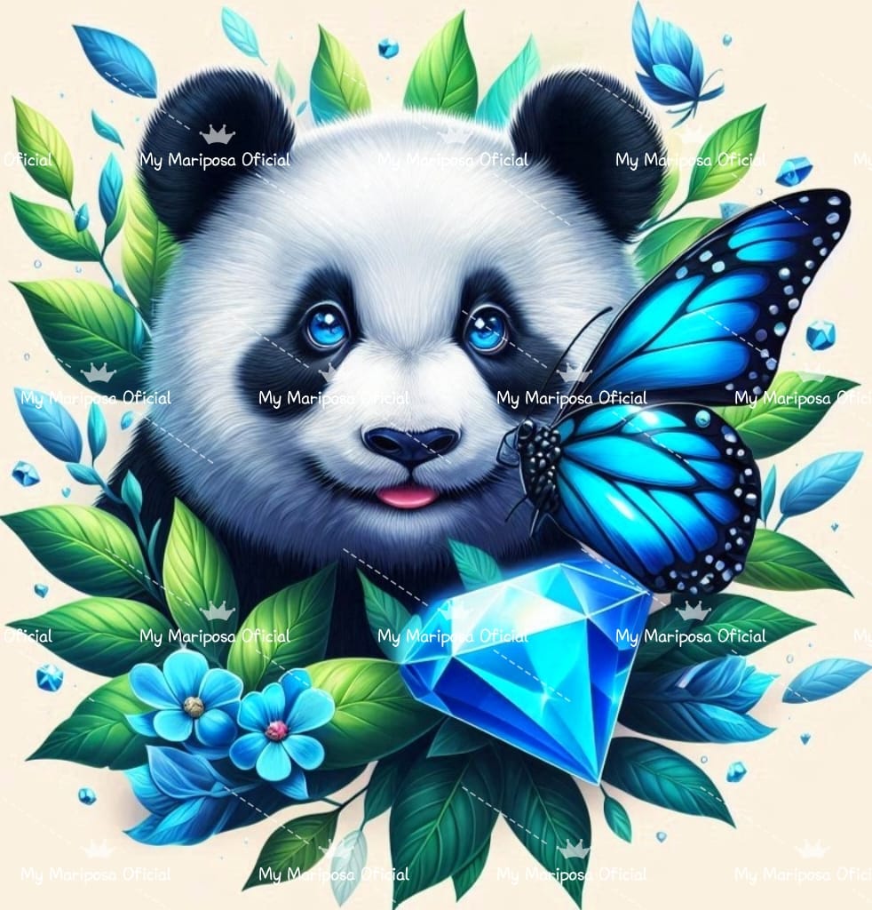Tela Panda 40x40cm - 2319