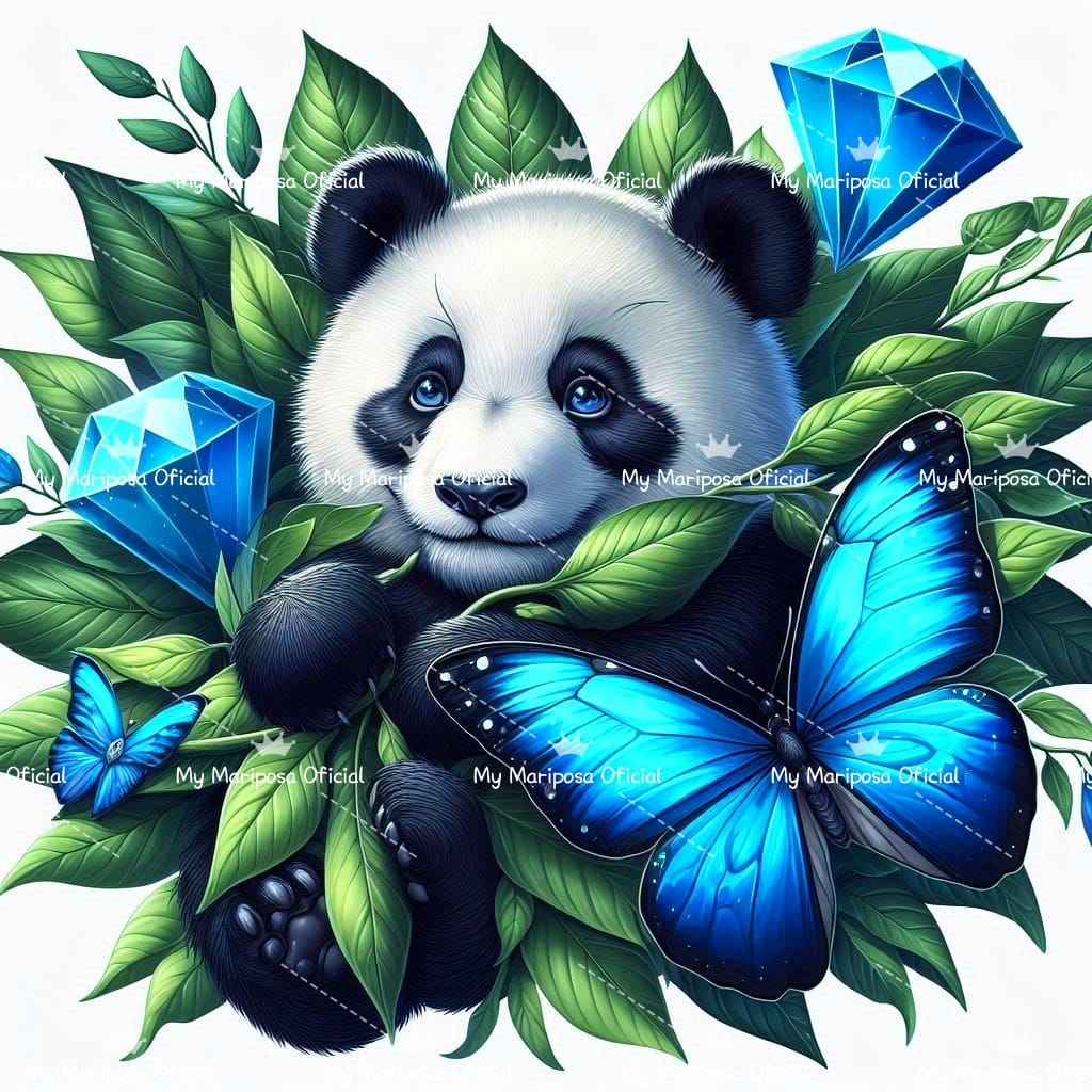 Tela Panda Dianteiro 50x50cm - 2322