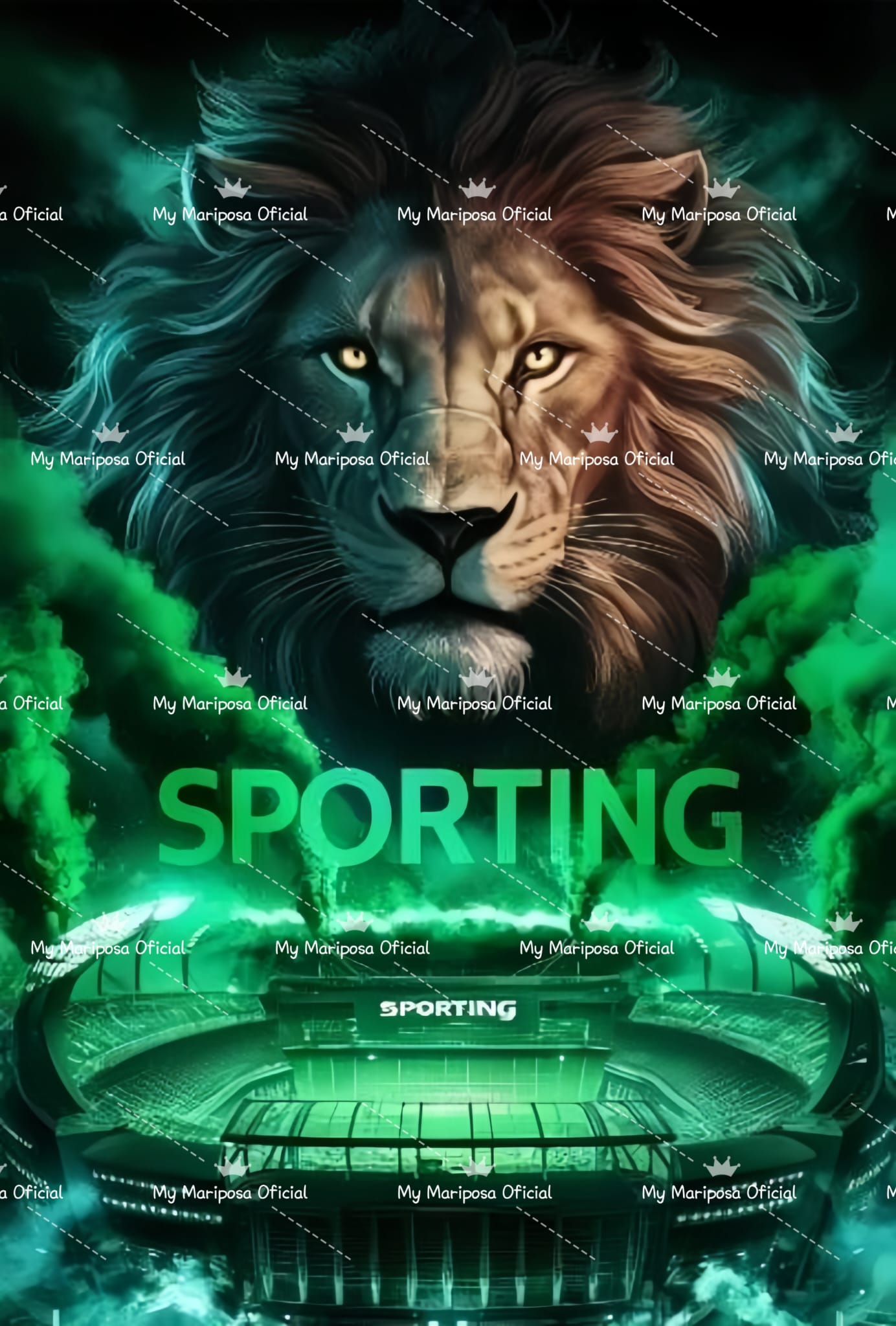 Tela Clube Futebol do Sporting 50x70cm - 2358