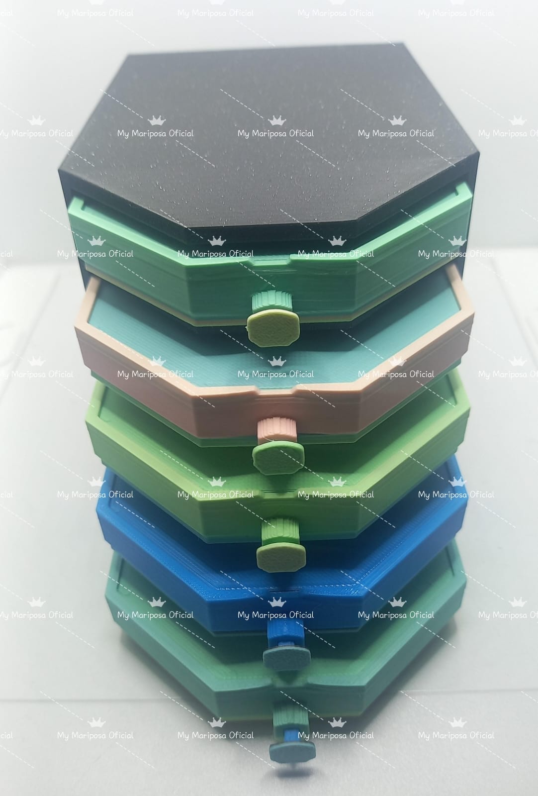 Torre com 5 Tabuleiros para Depositar Diamantes em 3D para Pintura de Diamantes