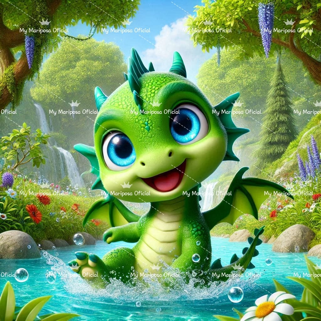 Tela Dragãozinho - 40x40cm (2457)