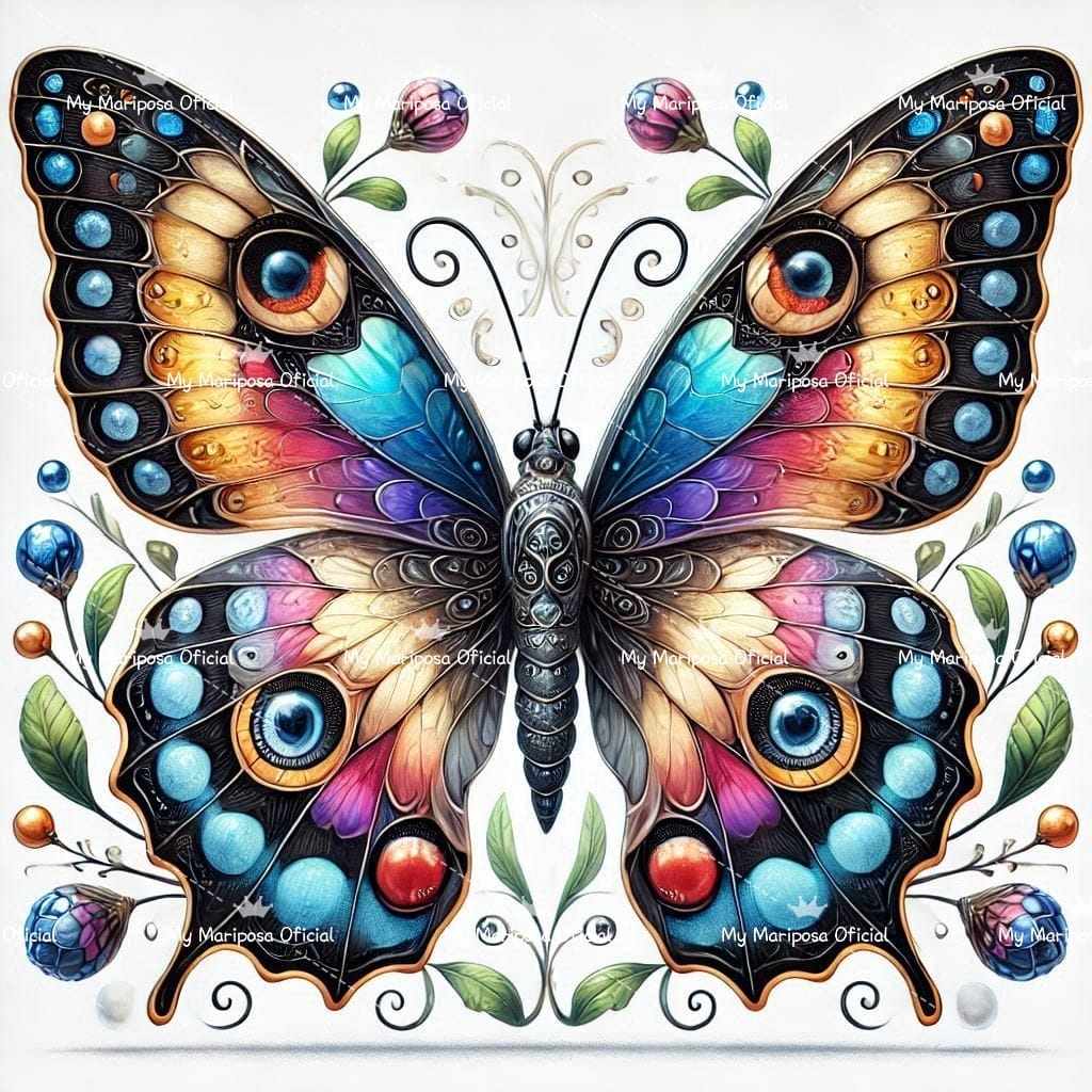 Tela Coleção Borboleta - 40x40cm (2466)