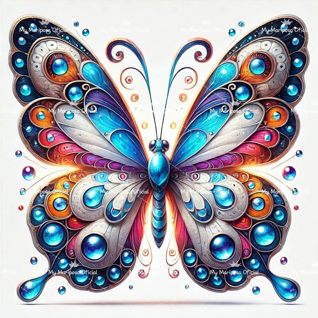 Tela Coleção Borboleta - 40x40cm (2466)