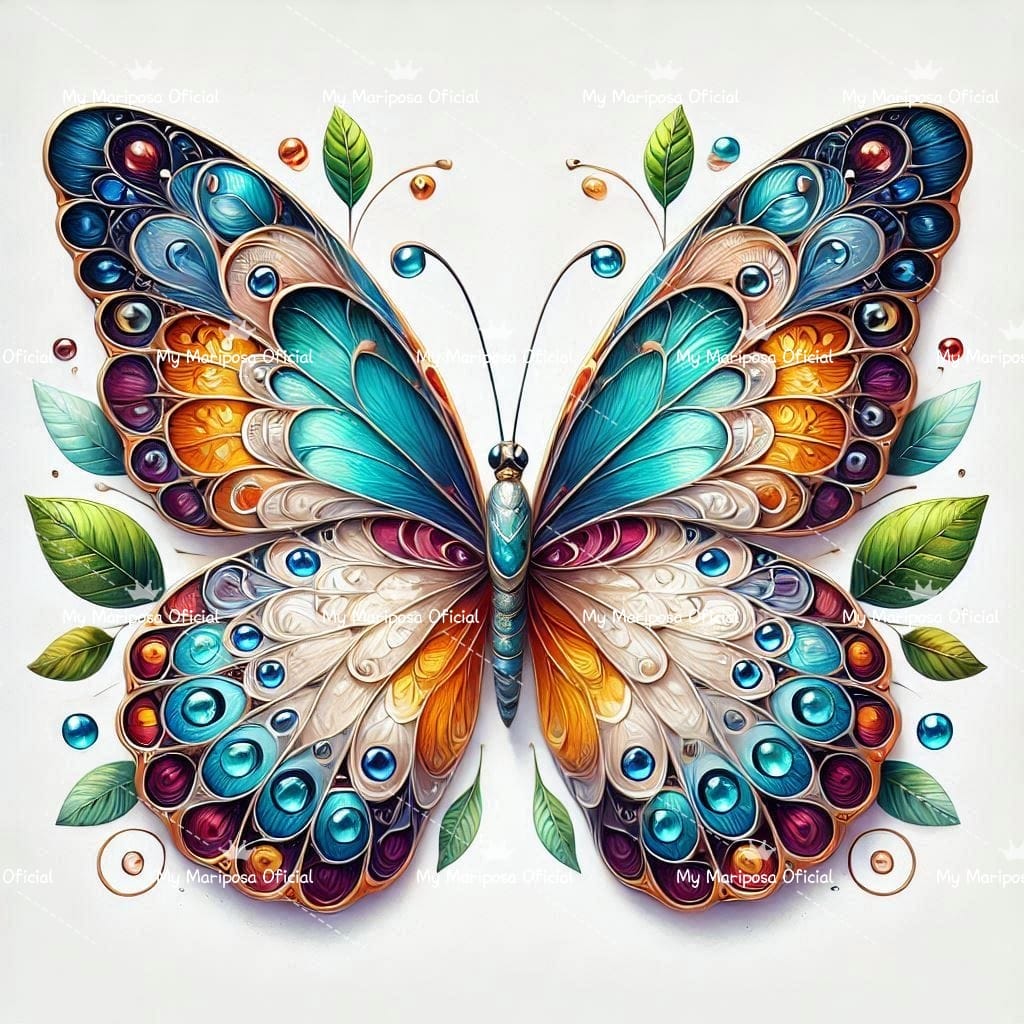 Tela Coleção Borboleta - 40x40cm (2466)