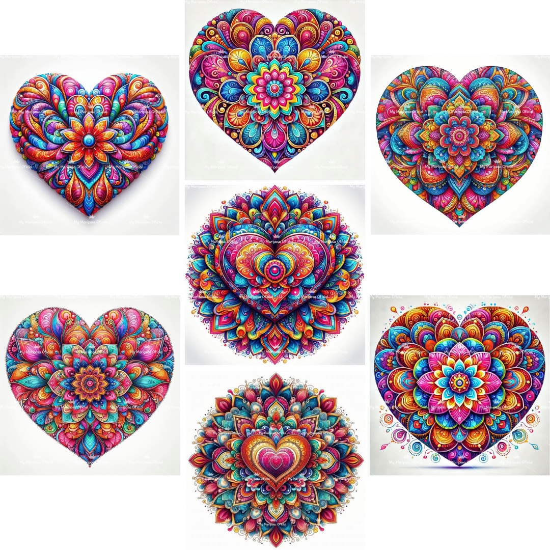 Tela Coleção Mandala Florido - 40x40cm (2503)