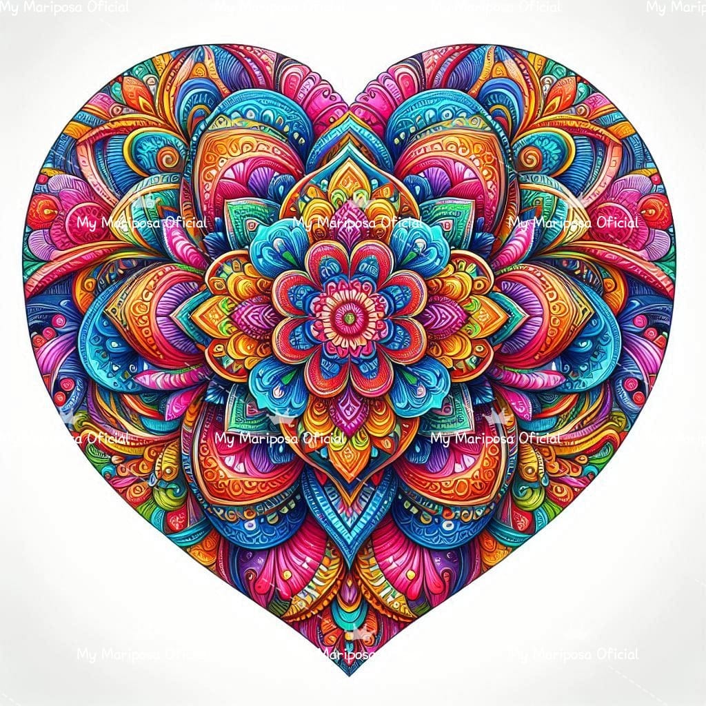 Tela Coleção Mandala Florido - 40x40cm (2503)