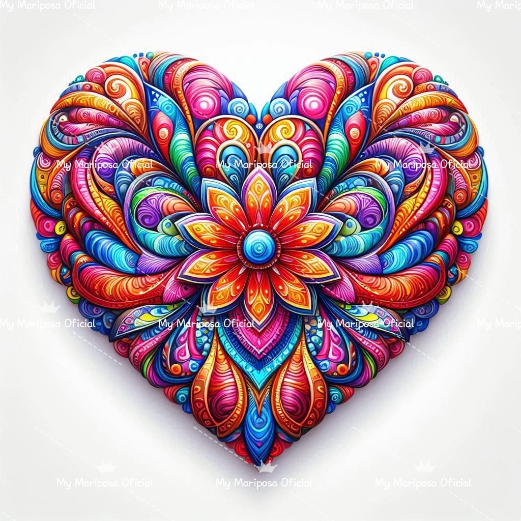 Tela Coleção Mandala Florido - 40x40cm (2503)