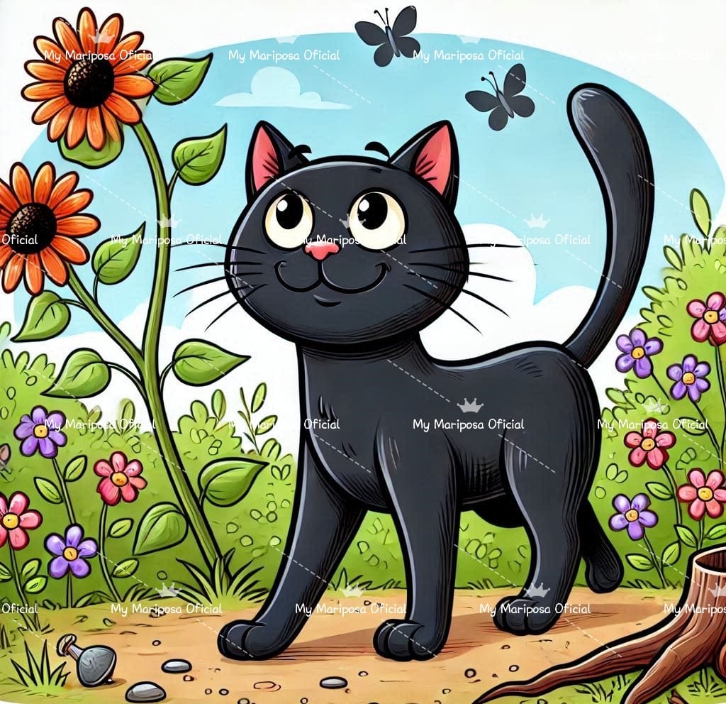 Tela Coleção Gatinhos Cartoon - 40x40cm (2510)