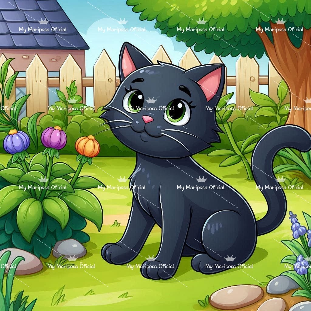 Tela Coleção Gatinhos Cartoon - 40x40cm (2510)