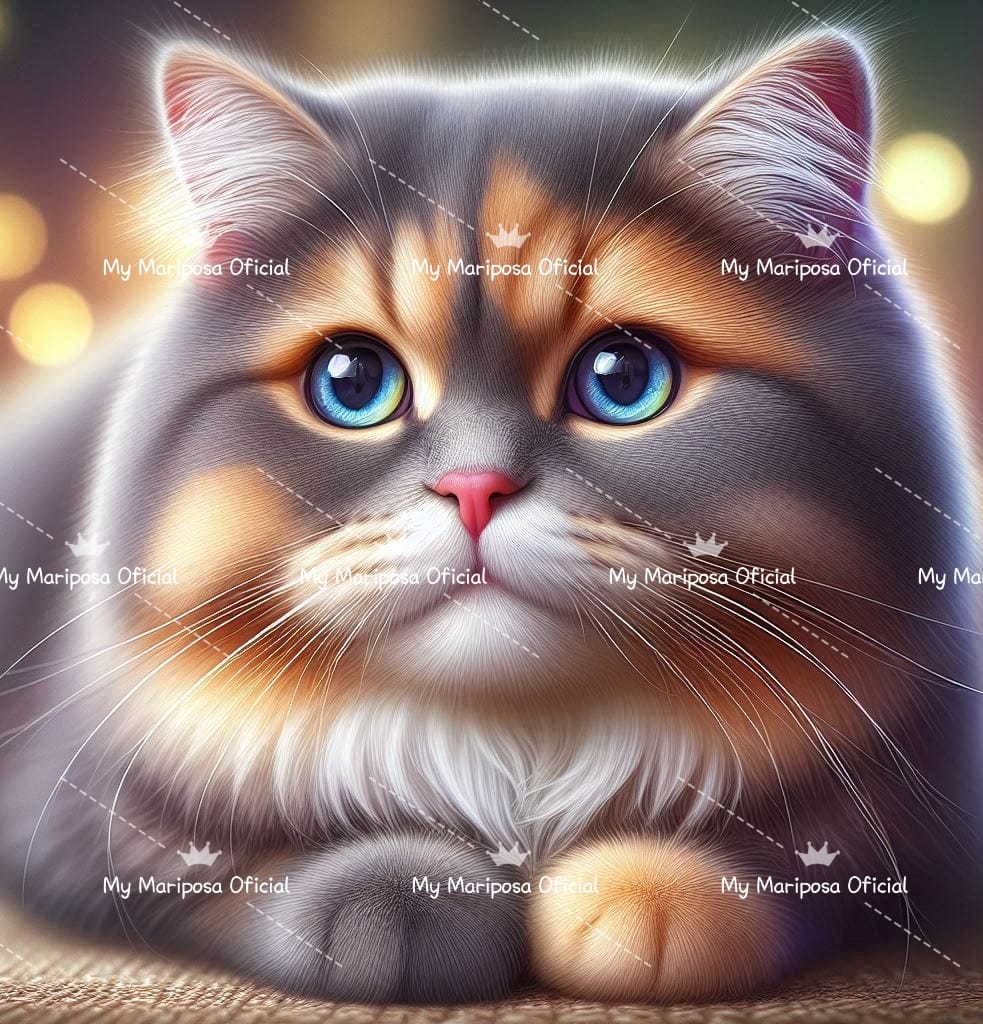 Tela Coleção Gatos Coloridos - 50x50cm (2516)