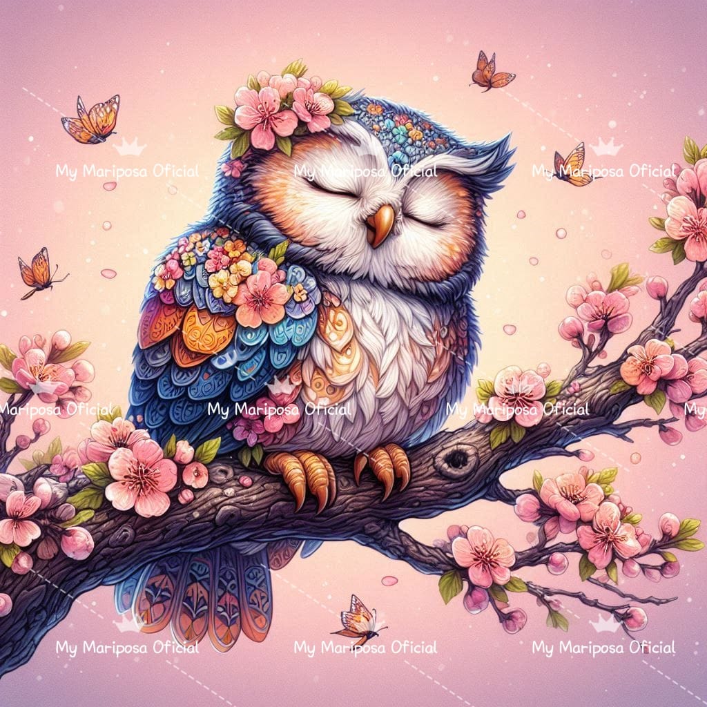 Tela Coleção Corujas Abstratas - 50x50cm (2525)