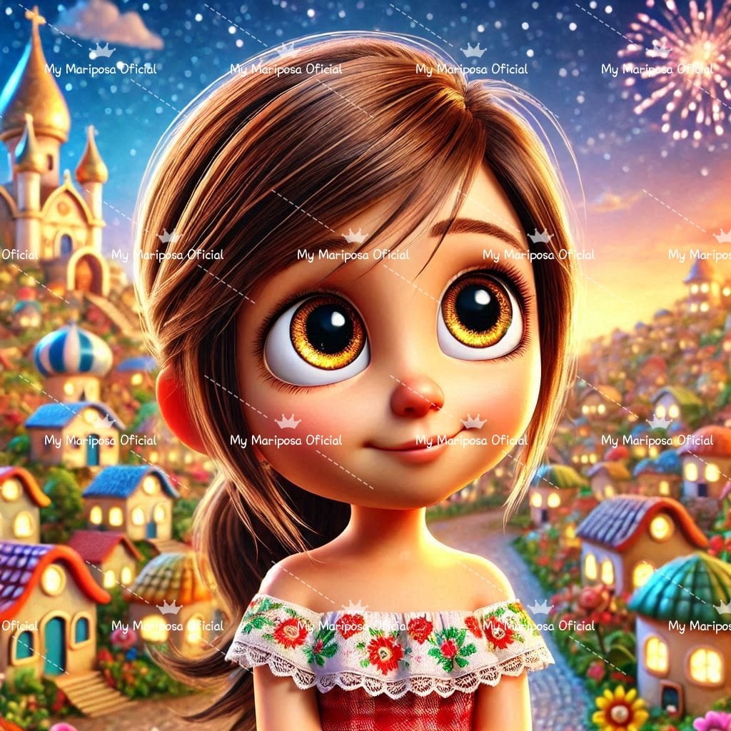 Tela Coleção Menina dos Olhos Grandes - 50x50cm (2541)