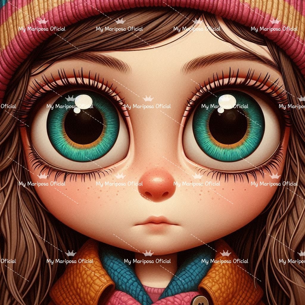 Tela Coleção Menina dos Olhos Grandes - 50x50cm (2541)