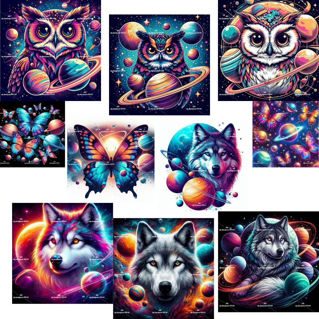 Telas Coleção Animais Galácticos - 50x50cm (2551)