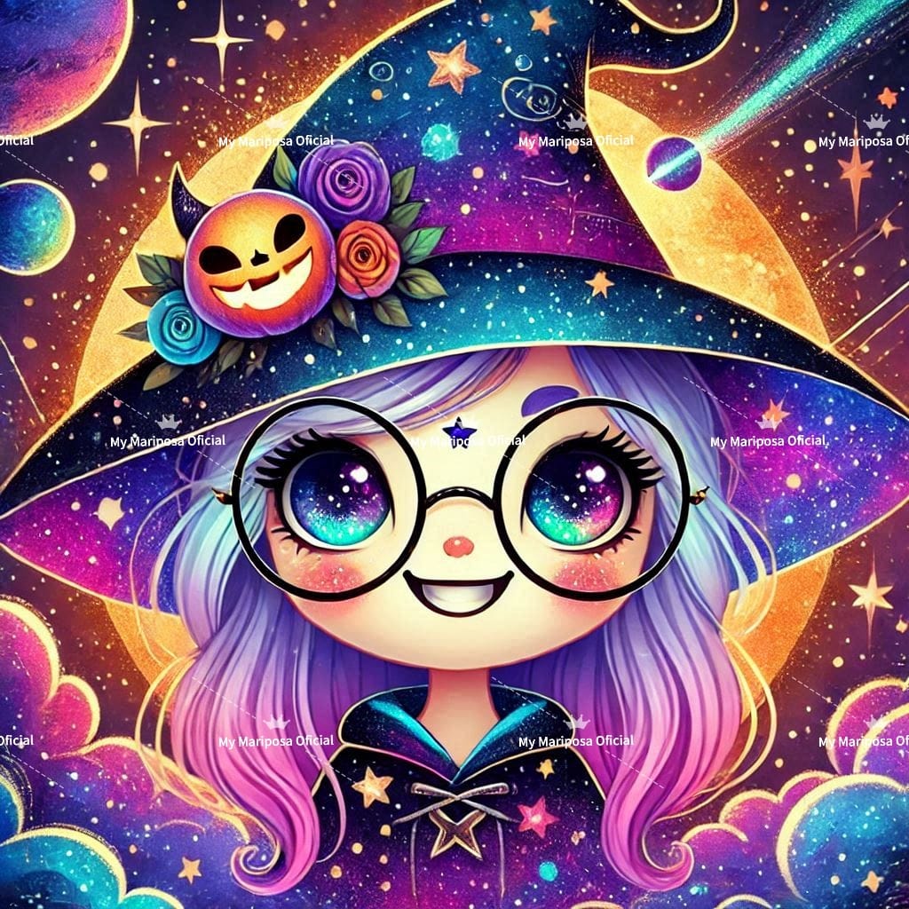 Tela Coleção Bruxinha Cartoon - 40x40cm (2565)