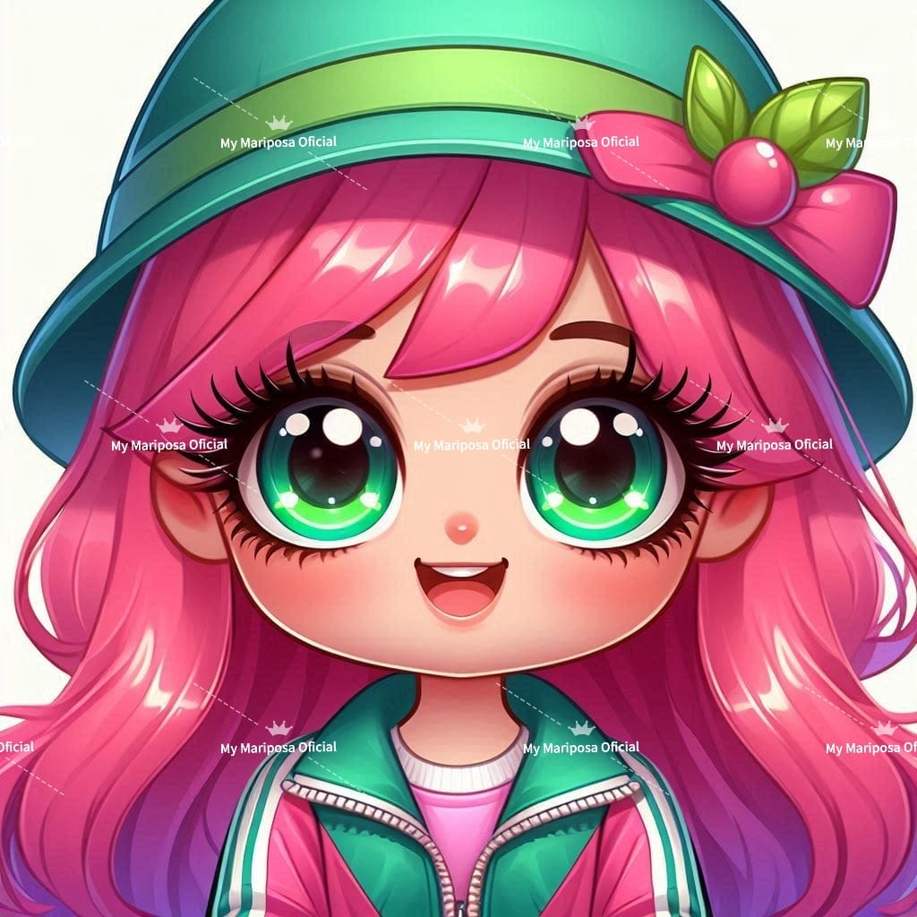 Tela Coleção Menina Moranguinho - 40x40cm (2575)