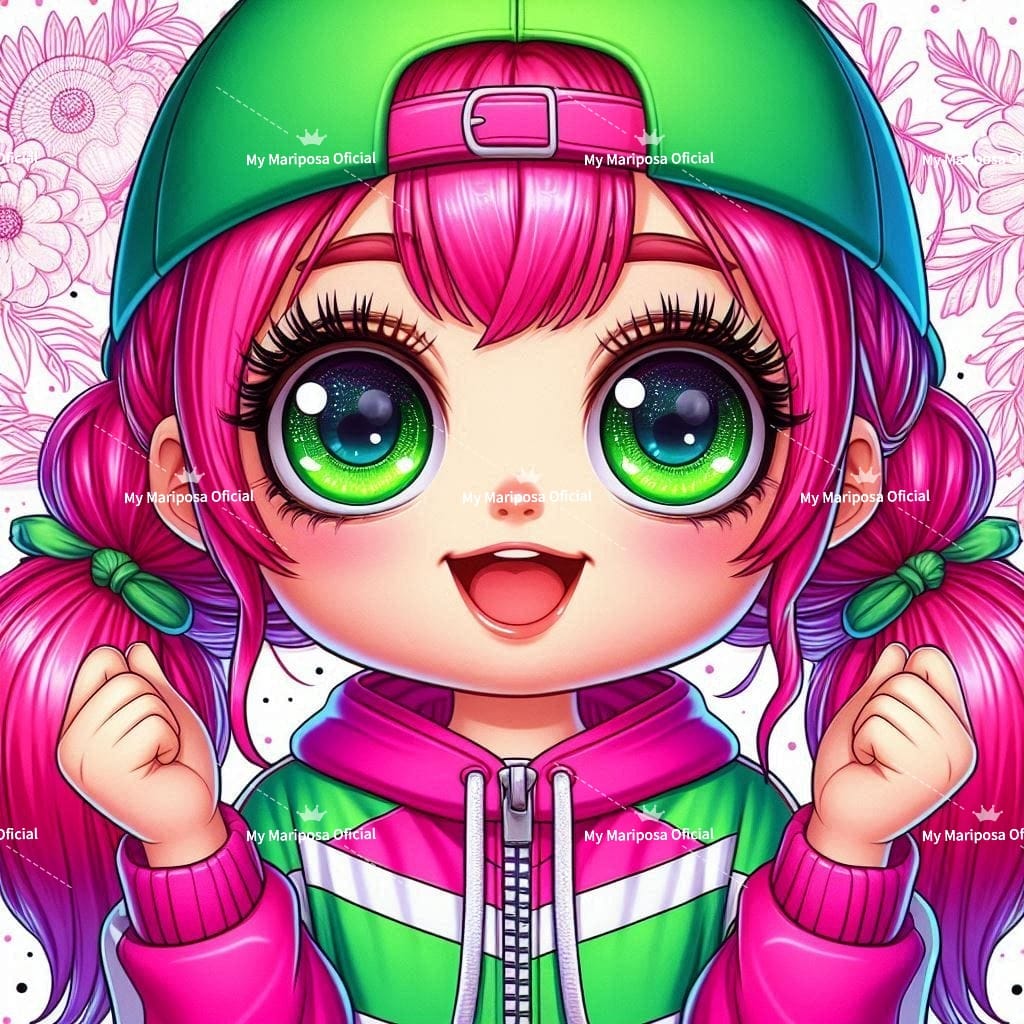 Tela Coleção Menina Moranguinho - 40x40cm (2575)